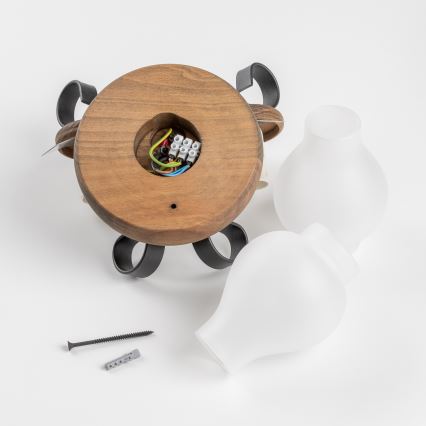 Brilagi - Φωτιστικό τοίχου ROATA APLICA 2xE14/40W/230V οξιά