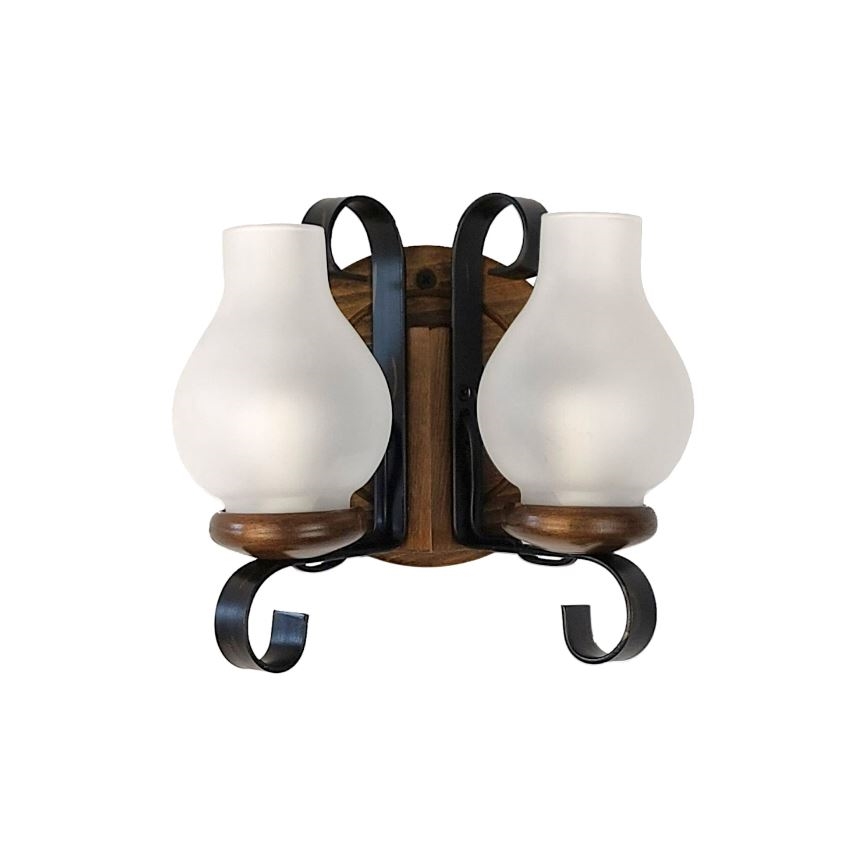 Brilagi - Φωτιστικό τοίχου ROATA APLICA 2xE14/40W/230V οξιά/καρυδιά