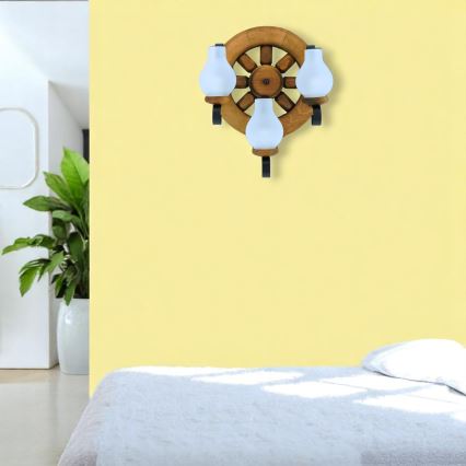 Brilagi - Φωτιστικό τοίχου ROATA APLICA 3xE14/40W/230V οξιά