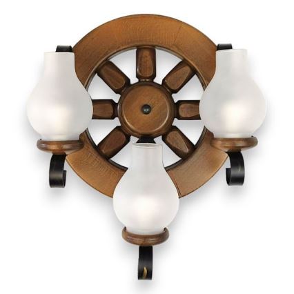 Brilagi - Φωτιστικό τοίχου ROATA APLICA 3xE14/40W/230V οξιά/καρυδιά