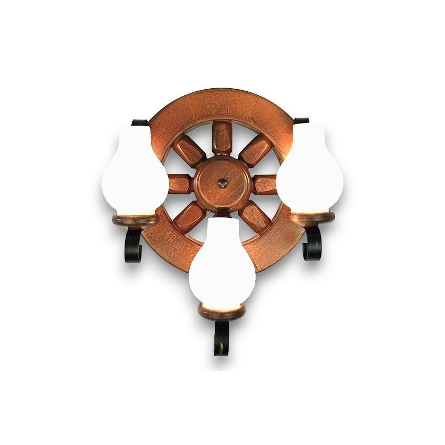 Brilagi - Φωτιστικό τοίχου ROATA APLICA 3xE14/40W/230V οξιά/καρυδιά