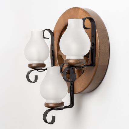 Brilagi - Φωτιστικό τοίχου ROATA APLICA 3xE14/40W/230V οξιά/καρυδιά