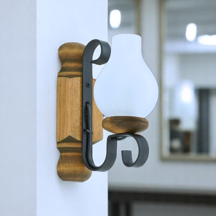 Brilagi - Φωτιστικό τοίχου RUSTIC 1xE14/40W/230V οξιά