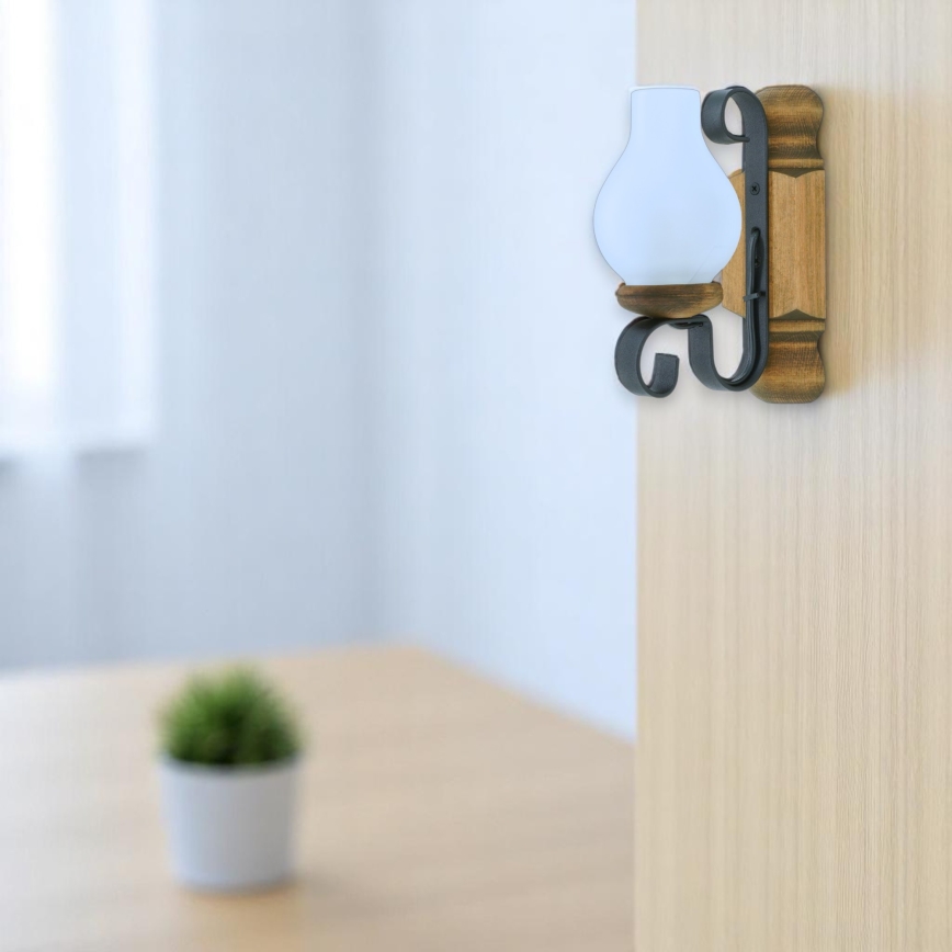 Brilagi - Φωτιστικό τοίχου RUSTIC 1xE14/40W/230V οξιά