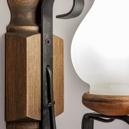 Brilagi - Φωτιστικό τοίχου RUSTIC 1xE14/40W/230V οξιά