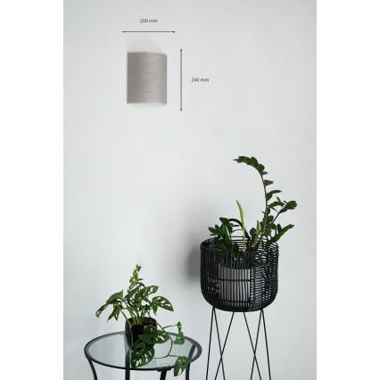 Brilagi - Φωτιστικό τοίχου SEMI 1xE27/15W/230V διάμετρος 20 cm σκούρο