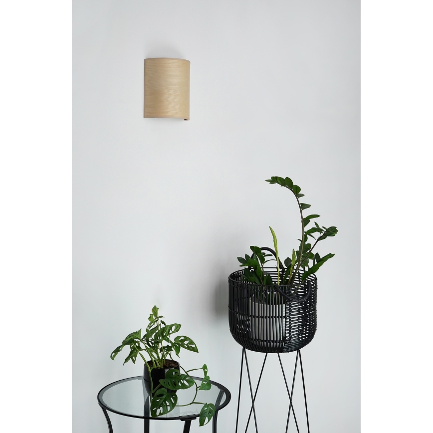 Brilagi - Φωτιστικό τοίχου SEMI 1xE27/15W/230V διάμετρος 20 cm μπεζ