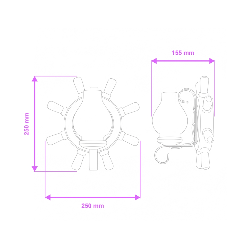 Brilagi - Φωτιστικό τοίχου TIMONA 1xE14/40W/230V οξιά