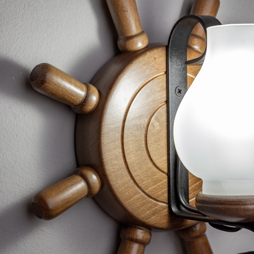 Brilagi - Φωτιστικό τοίχου TIMONA 1xE14/40W/230V οξιά/καρυδιά