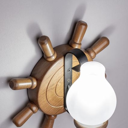 Brilagi - Φωτιστικό τοίχου TIMONA 1xE14/40W/230V οξιά/καρυδιά