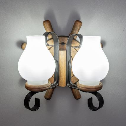 Brilagi - Φωτιστικό τοίχου TIMONA 2xE14/40W/230V οξιά