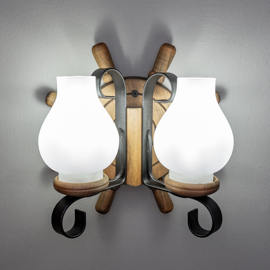 Brilagi - Φωτιστικό τοίχου TIMONA 2xE14/40W/230V οξιά