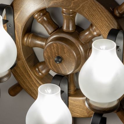 Brilagi - Φωτιστικό τοίχου TIMONA 3xE14/40W/230V οξιά/καρυδιά