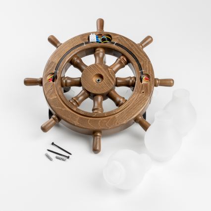 Brilagi - Φωτιστικό τοίχου TIMONA 3xE14/40W/230V οξιά/καρυδιά