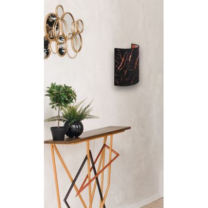 Brilagi - Φωτιστικό τοίχου VELVET 1xE27/40W/230V μαύρο/χαλκός