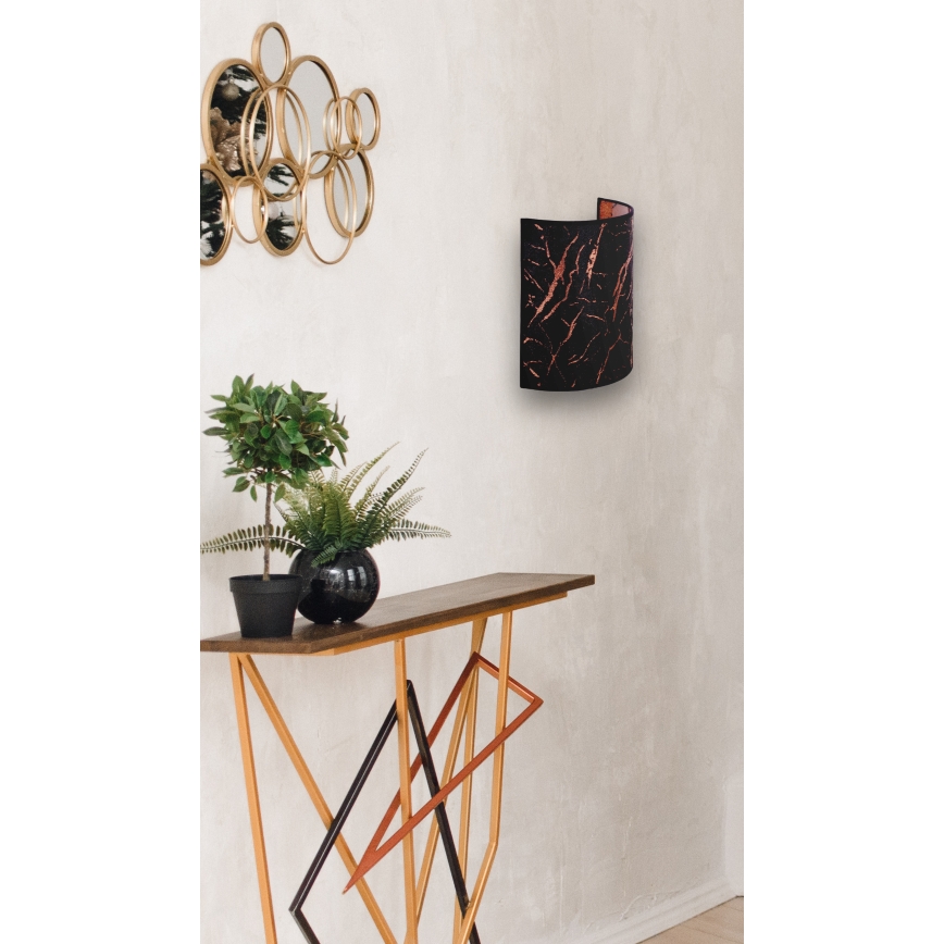 Brilagi - Φωτιστικό τοίχου VELVET 1xE27/40W/230V μαύρο/χαλκός