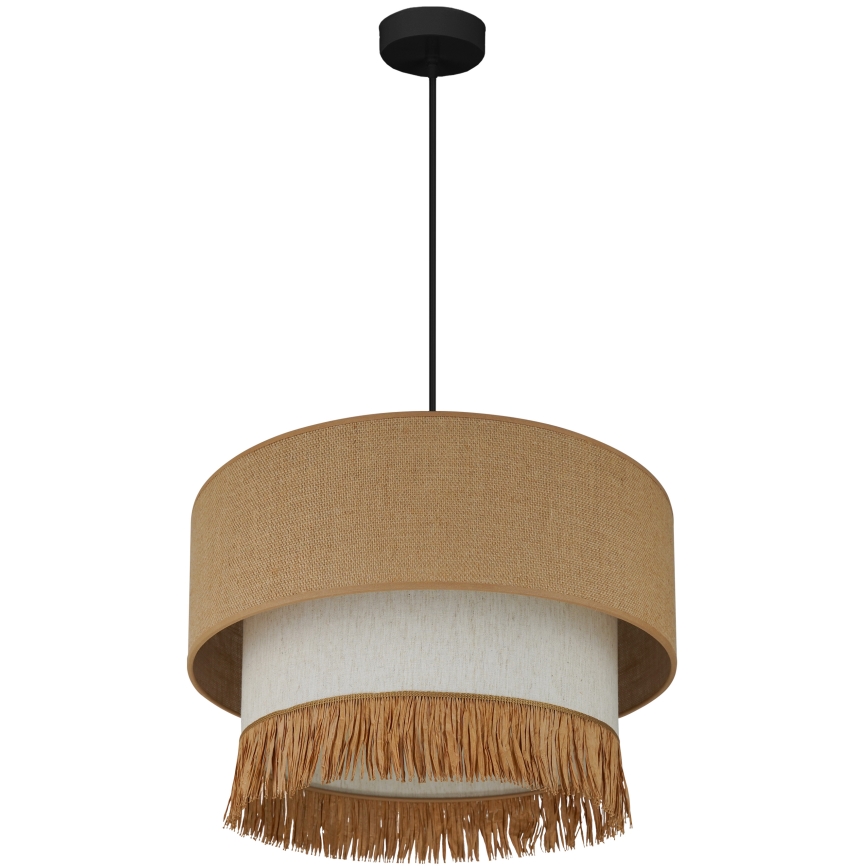 Brilagi - Φωτιστικό οροφής με καλώδιο WINNETOU BOHO 1xE27/15W/230V διάμ. 45 εκ. καφέ/κρεμ