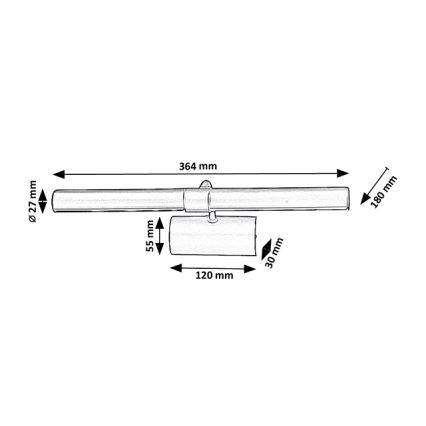 Brilagi - Φωτιστικό για πίνακες DANAE 2xE14/40W/230V χρυσό