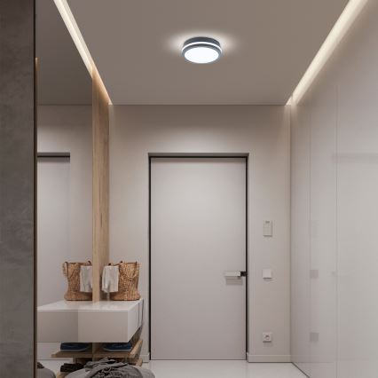 Brilagi - Φωτιστικό εξωτερικού χώρου LED BENE LED/18W/230V διάμετρος 22 cm ανθρακί IP54