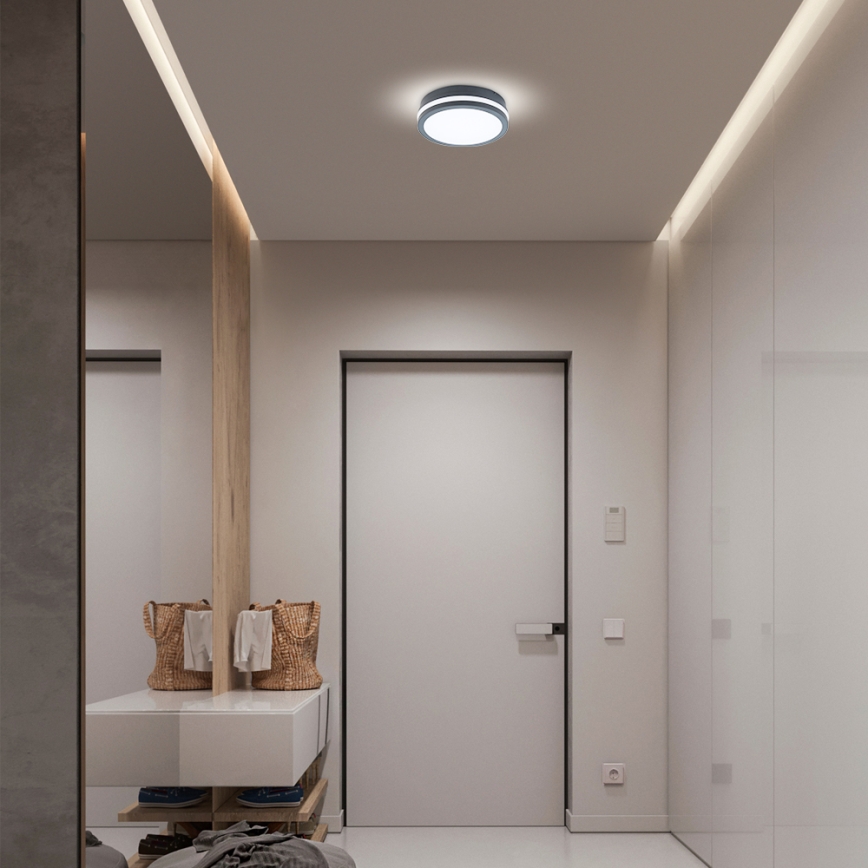 Brilagi - Φωτιστικό εξωτερικού χώρου LED BENE LED/18W/230V διάμετρος 22 cm ανθρακί IP54