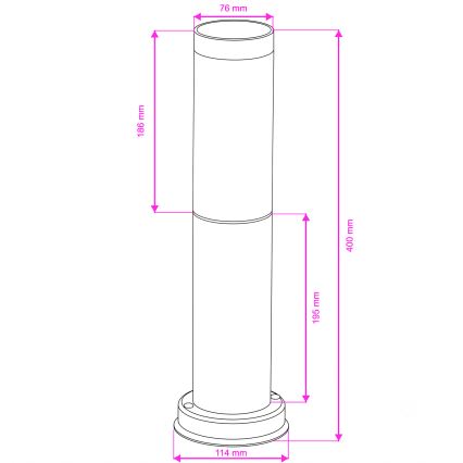 Brilagi - Φωτιστικό εξωτερικού χώρου NOVA 1xE27/15W/230V 40 cm IP44 καφέ