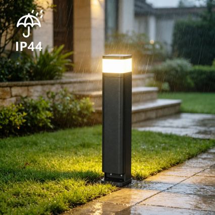 BRILAGI - Φωτιστικό εξωτερικού χώρου με 2 πρίζες SCHUKO PILLAR 1xG9/11W/230V IP44 μαύρο