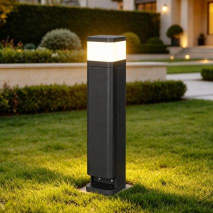 BRILAGI - Φωτιστικό εξωτερικού χώρου με 2 πρίζες SCHUKO PILLAR 1xG9/11W/230V IP44 μαύρο