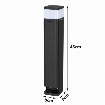 BRILAGI - Φωτιστικό εξωτερικού χώρου με 2 πρίζες SCHUKO PILLAR 1xG9/11W/230V IP44 μαύρο