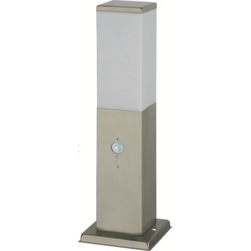 Brilagi - Φωτιστικό εξωτερικού χώρου με αισθητήρα 1xE27/15W/230V 40 cm IP44 ματ χρώμιο