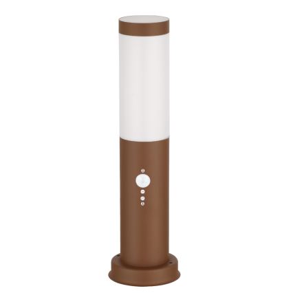 Brilagi - Φωτιστικό εξωτερικού χώρου με αισθητήρα NOVA 1xE27/15W/230V 40 cm IP44 καφέ