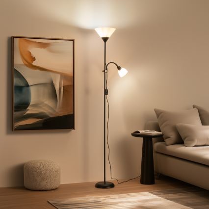 Brilagi - Φωτιστικό δαπέδου ARIANA 1xE27/100W/230V + 1xE14/25W μαύρο
