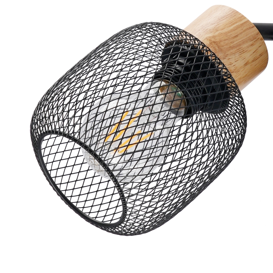 Brilagi - Φωτιστικό δαπέδου BASKLITE 3xE27/15W/230V ξύλο/μαύρο