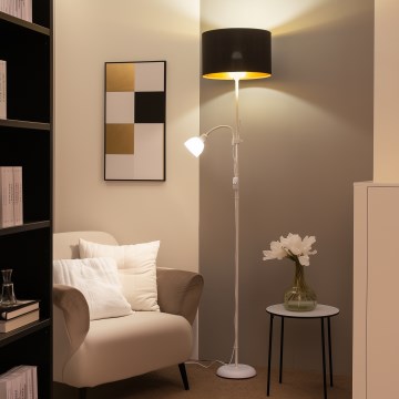 Brilagi - Φωτιστικό δαπέδου CERIA 1xE27/100W/230V + 1xE14/25W λευκό/μαύρο