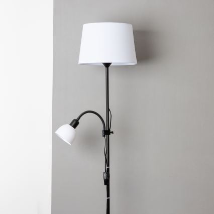 Brilagi - Φωτιστικό δαπέδου CERIA 2 σε 1 1xE27/100W/230V + 1xE14/25W μαύρο/λευκό