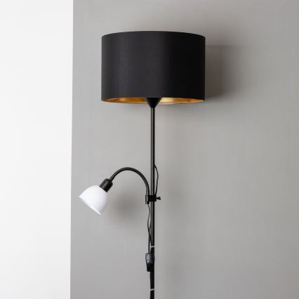 Brilagi - Φωτιστικό δαπέδου CERIA 2 σε 1 1xE27/100W/230V + 1xE14/25W μαύρο