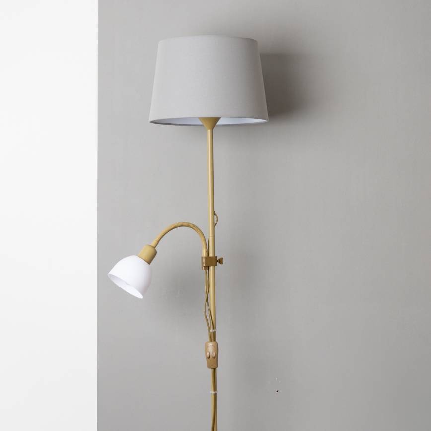 Brilagi - Φωτιστικό δαπέδου CERIA 2 σε 1 1xE27/100W/230V + 1xE14/25W χρυσό/γκρι