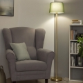 Brilagi - Φωτιστικό δαπέδου LED CERIA 1xE27/20W/230V διάμ. 30 εκ. πράσινη/χρυσή