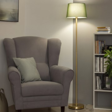 Brilagi - Φωτιστικό δαπέδου LED CERIA 1xE27/20W/230V διάμ. 30 εκ. πράσινη/χρυσή