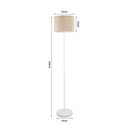 Brilagi - Φωτιστικό δαπέδου NORDIC WAVE 1xE27/15W/230V λινό/λευκό