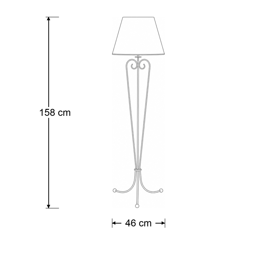 Brilagi - Φωτιστικό δαπέδου SONIA 1xE27/15W/230V κρεμ/πατίνα