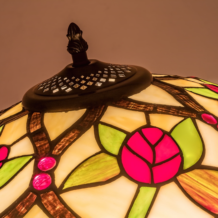 Brilagi - Φωτιστικό δαπέδου Tiffany με βιτρώ GARLAN 2xE27/60W/230V