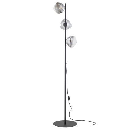 Brilagi - Φωτιστικό δαπέδου VULCANO 3xG9/8W/230V μαύρο/καπνιστό μαύρο