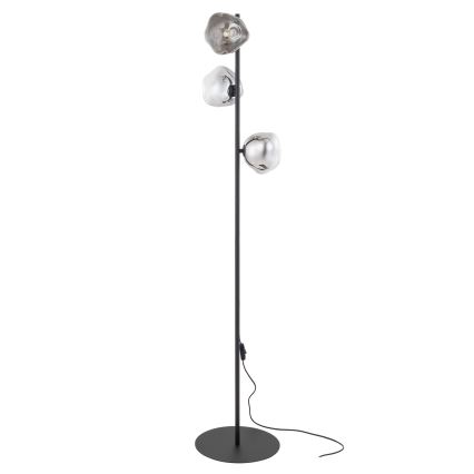 Brilagi - Φωτιστικό δαπέδου VULCANO 3xG9/8W/230V μαύρο/καπνιστό μαύρο