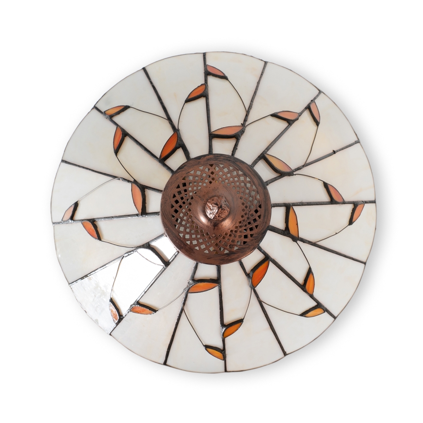Brilagi - Φωτιστικό δαπέδου βιτρώ Tiffany FOLIA 2xE27/60W/230V