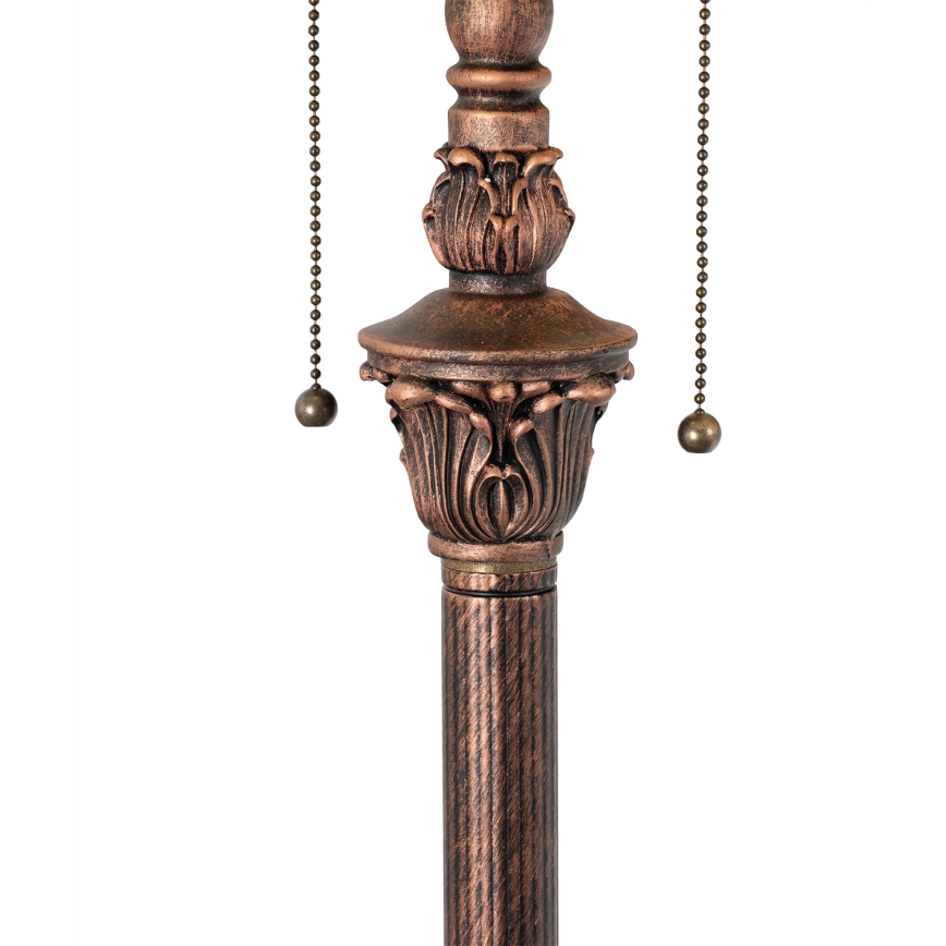 Brilagi - Φωτιστικό δαπέδου βιτρώ Tiffany FOLIA 2xE27/60W/230V