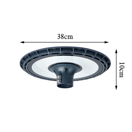 Brilagi - LED φωτιστικό δρόμου με στύλο 5 m URBANSPARK LED/120W/230V ανθρακί IP65