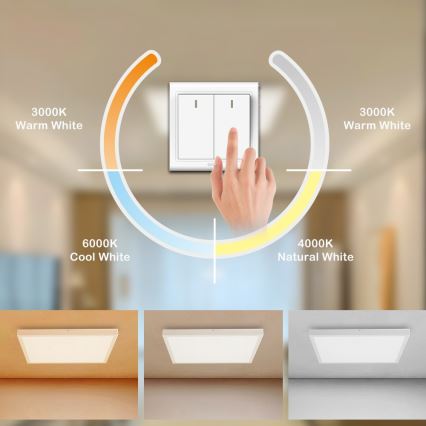 Brilagi - Φωτιστικό οροφής μπάνιου LED FRAME LED/50W/230V 60x60 cm 3000/4000/6000K IP44 λευκό