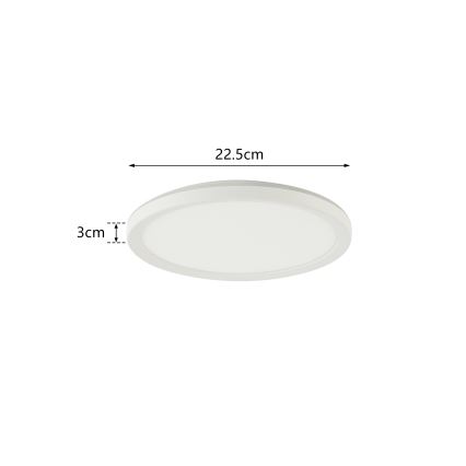 Brilagi - Φωτιστικό οροφής μπάνιου LED ULTRA SLIM LED/12W/230V διάμετρος 22,5 cm λευκό IP54