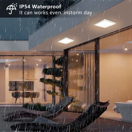 Brilagi - Φωτιστικό οροφής μπάνιου LED ULTRA SLIM LED/18W/230V 30x30 cm λευκό IP54