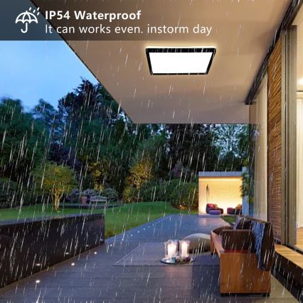 Brilagi - Φωτιστικό οροφής μπάνιου LED ULTRA SLIM LED/18W/230V 30x30 cm μαύρο IP54